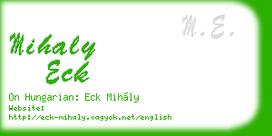 mihaly eck business card